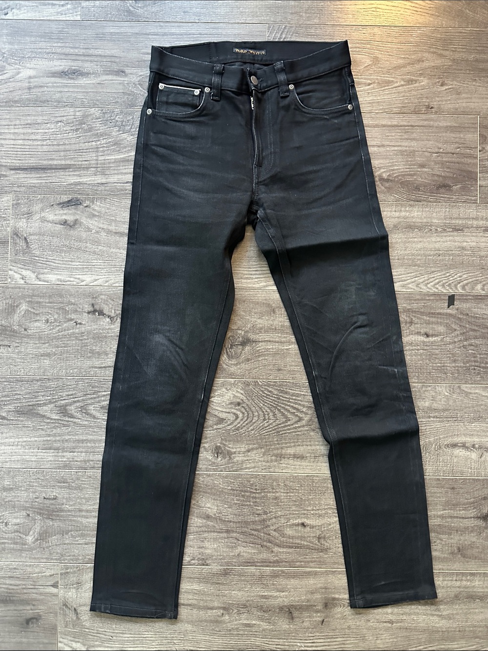 Nudie Jeans Men's Black Slim selvedge Jeans